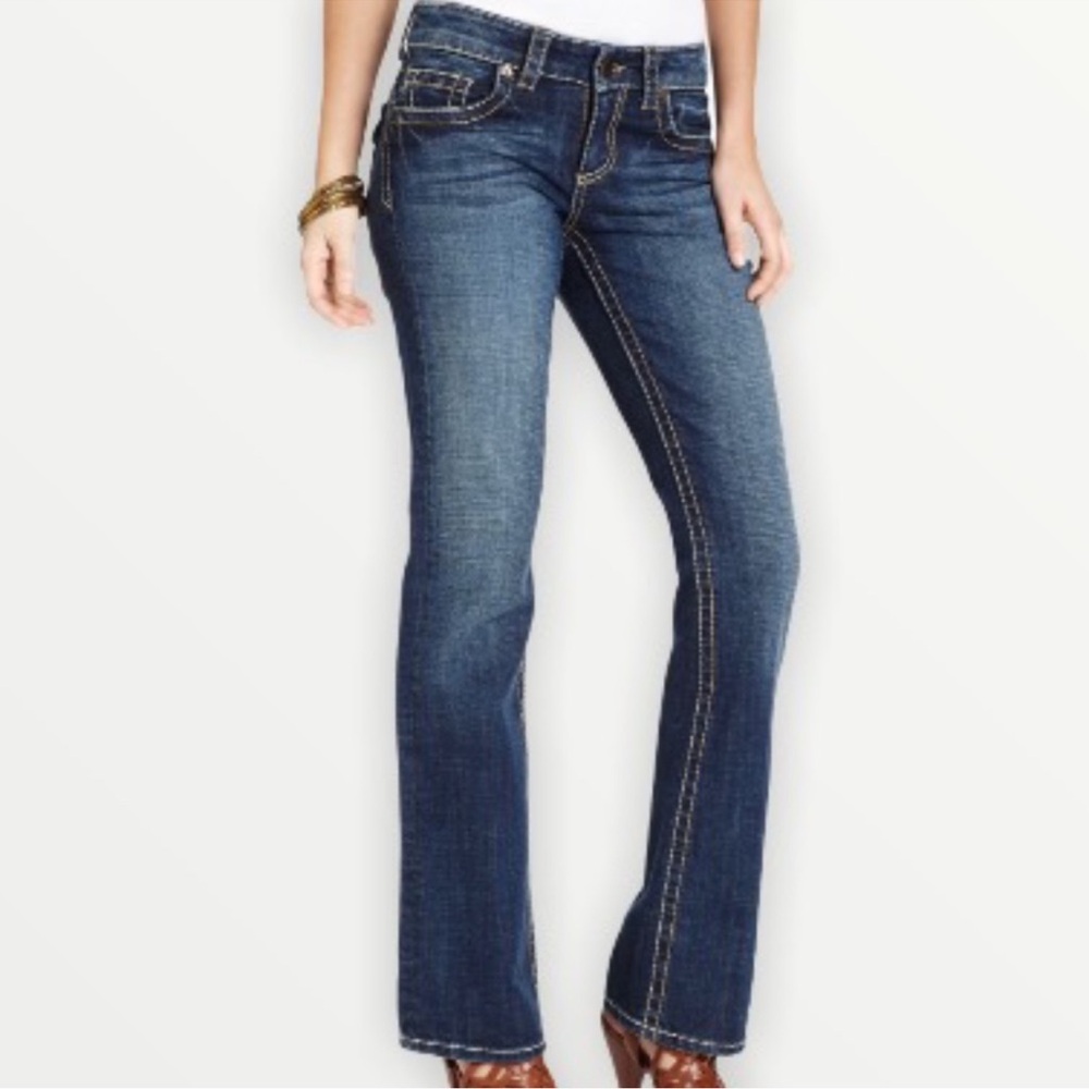 KUT from the Kloth Natalie High-Rise Bootcut Jeans W/ A Dark Blue Wash 🌻